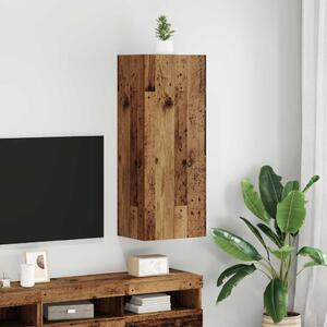 TV Fali Szekrény 40,5 x 30 x 102 cm Öreg fa Szerelt Fa
