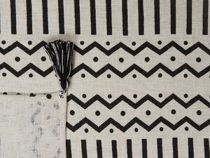 Fekete És Fehér Pamut Takaró 130 x 180 cm UNNAO