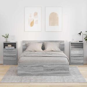Éjjeliszekrények 2 db Szürke Sonoma 40 x 30 x 67 cm Szerelt Fa