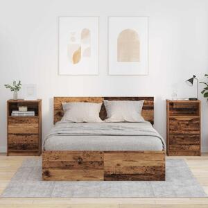 Éjjeliszekrények 2 db Antik Fa 40 x 30 x 67 cm Szerelt Fa