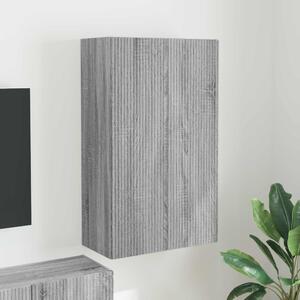 TV Fali Szekrény 59,5 x 31 x 100 cm Szürke Sonoma Szerelt Fa
