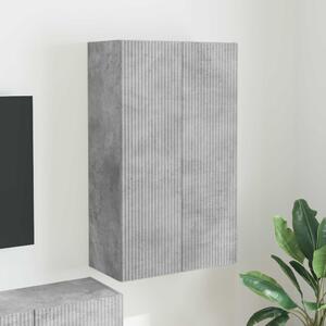 TV Fali Szekrény 59,5 x 31 x 100 cm Beton Szürke Szerelt Fa