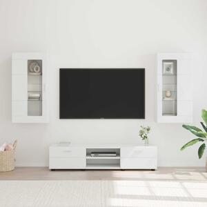 TV szekrény garnitúra FLORIN 3 db Fehér Szerelt Fa