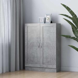 Betonszürke szerelt fa könyvszekrény 82,5 x 30,5 x 115 cm