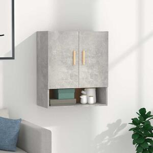 Betonszürke szerelt fa faliszekrény 60 x 31 x 70 cm