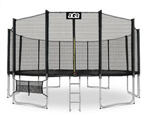 Aga SPORT PRO Trambulin 518 cm Fekete + védőháló + létra + cipőtartó zseb