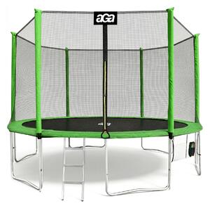 Aga SPORT PRO Trambulin 430 cm Világoszöld + védőháló + létra + cipőtartó zseb