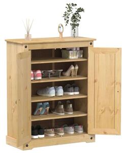 VidaXL Corona Cipőszekrény - Fenyőfa - 86x38,5x108 cm