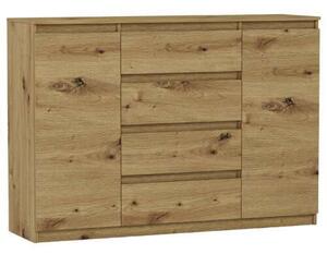 Comoda 4 sertare - 2 usi - R140-S4 stejar artizanal