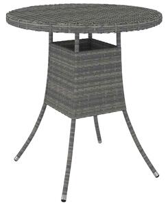 Szürke polyrattan kerti asztal 70 x 70 x 73 cm