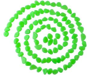 Világító, zöld dekor kövek – 100 db (BB-8766)
