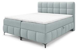 ZOPHIE kárpitozott boxspring ágy ágyneműtartóval 120x200 - világoskék
