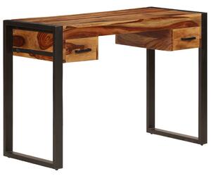 Tömör akácfából íróasztal 2 fiókkal 110 x 50 x 77 cm