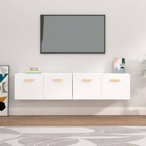 2 db fehér szerelt fa faliszekrény 80 x 35 x 36,5 cm