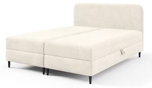 FUBU ágyneműtartós boxspiring ágy 140x200 - krémszínű