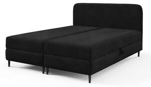 FUBU ágyneműtartós boxspiring ágy 120x200 - fekete