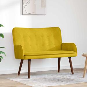 Kétüléses Kanapé Sárga 115 x 61 x 87 cm Bársony