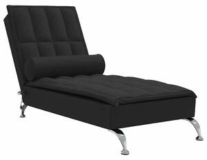 VidaXL Masszírozó Díván - Fekete Szövet - 138cm
