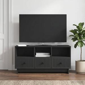 TV szekrény fiókkal Fekete 102 x 34,5 x 50 cm Szerelt Fa