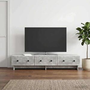 TV szekrény 147 x 34,5 x 30 cm Betonszürke Szerelt Fa