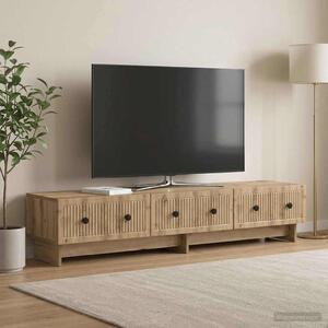 TV szekrény 147 x 34,5 x 30 cm Kézműves Tölgy Szerelt Fa