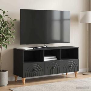 TV szekrény 102 x 34,5 x 50 cm Fekete Mérnöki fa