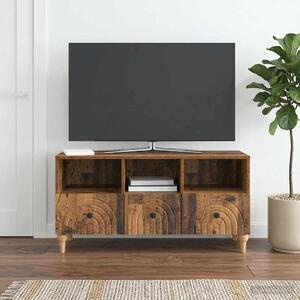 TV szekrény 102 x 34,5 x 50 cm Öreg fa Mérnöki fa