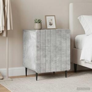 Éjjeliszekrény 2 db Betonszürke 43 x 34,5 x 52 cm Szerelt Fa