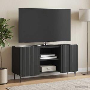 TV szekrény 102 x 34,5 x 52 cm Fekete Szerelt Fa