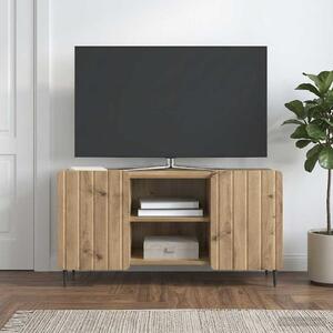 TV szekrény 102 x 34,5 x 52 cm Kézműves Tölgy Szerelt Fa