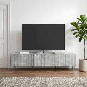 TV szekrény fiókkal Betonszürke 147 x 34,5 x 32 cm Szerelt Fa