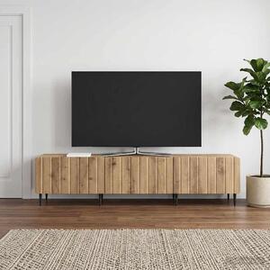 TV szekrény 147 x 34,5 x 32 cm Kézműves Tölgy Szerelt Fa