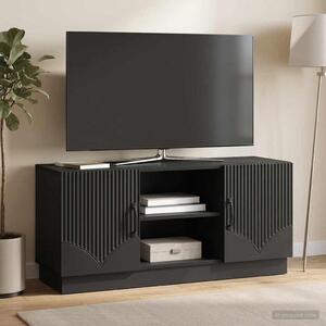 TV szekrény 102 x 34,5 x 47 cm Fekete Szerelt Fa