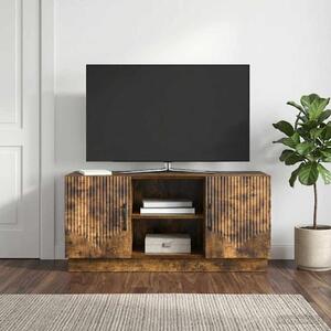 TV szekrény 102 x 34,5 x 47 cm Füstös Tölgy Szerelt Fa