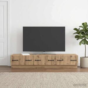 TV szekrény 147 x 34,5 x 27 cm Kézműves Tölgy Szerelt Fa
