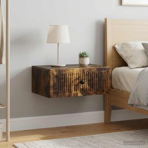 Éjjeliszekrény 2 db Füstös Tölgy 49 x 34,5 x 20 cm Szerelt Fa