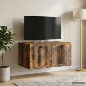 Fali TV szekrény Füstös Tölgy 59,5 x 41 x 30 cm Szerelt Fa