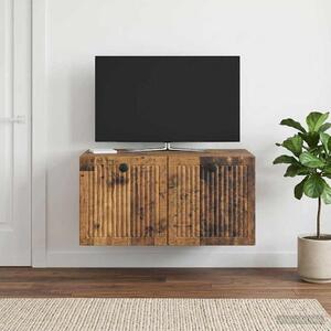 Fali TV szekrény Antik Fa 59,5 x 41 x 30 cm Szerelt Fa