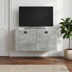 Fali TV szekrény Betonszürke 59,5 x 31 x 30 cm Szerelt Fa