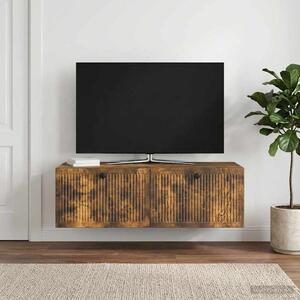 Fali TV szekrény Füstös Tölgy 98 x 41 x 30 cm Szerelt Fa