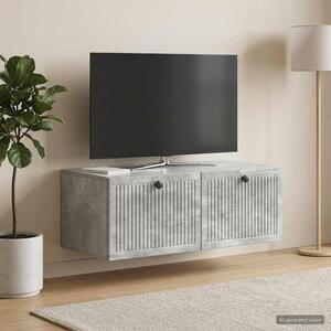 Fali TV szekrény Betonszürke 78,5 x 41 x 30 cm Szerelt Fa