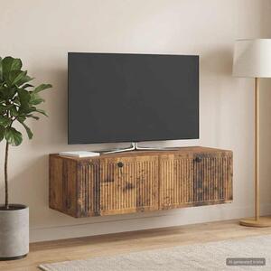 Fali TV szekrény Antik Fa 98 x 41 x 30 cm Szerelt Fa