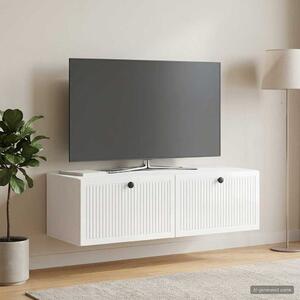 Fali TV szekrény Magasfényű Fehér 98 x 41 x 30 cm Szerelt Fa
