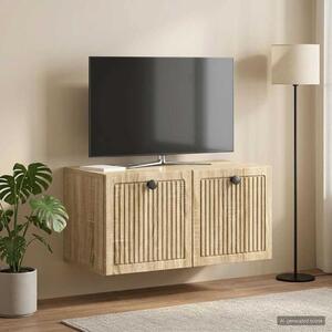 Fali TV szekrény Sonoma Tölgy 59,5 x 31 x 30 cm Szerelt Fa