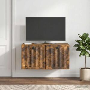 Fali TV szekrény Füstös Tölgy 59,5 x 31 x 30 cm Szerelt Fa
