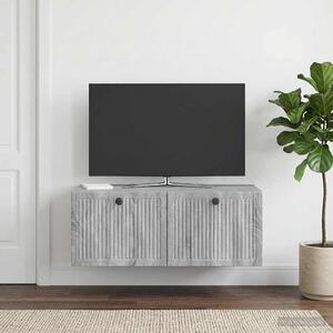Fali TV szekrény Szürke Sonoma 78,5 x 41 x 30 cm Szerelt Fa