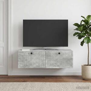 Fali TV szekrény Betonszürke 98 x 41 x 30 cm Szerelt Fa