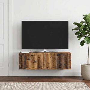 Fali TV szekrény Antik Fa 98 x 31 x 30 cm Szerelt Fa