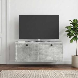 Fali TV szekrény Betonszürke 78,5 x 31 x 30 cm Szerelt Fa