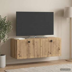 Fali TV szekrény 78,5 x 31 x 30 cm Kézműves Tölgy Szerelt Fa